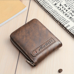 Leather Card Holder Multifunctional Zipper Wallet Purse