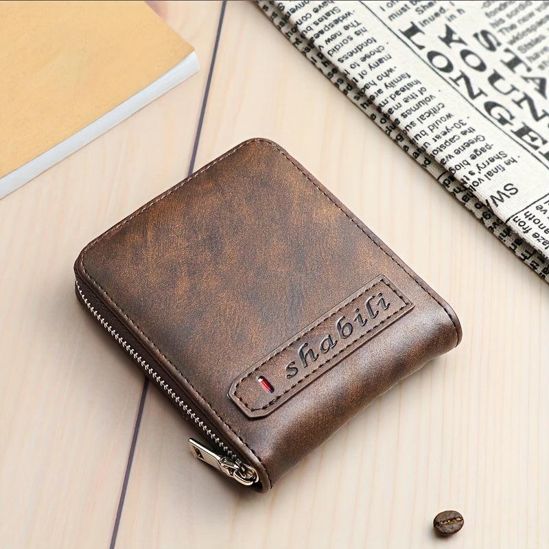 Leather Card Holder Multifunctional Zipper Wallet Purse