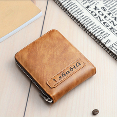 Leather Card Holder Multifunctional Zipper Wallet Purse