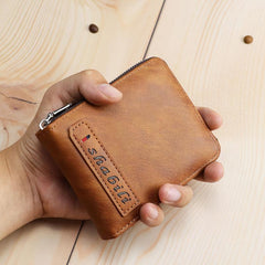 Leather Card Holder Multifunctional Zipper Wallet Purse