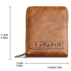 Leather Card Holder Multifunctional Zipper Wallet Purse