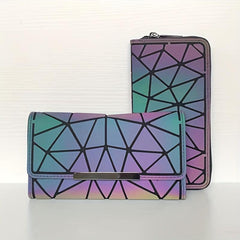 Reflective Trifold Wallet with Coin Purse