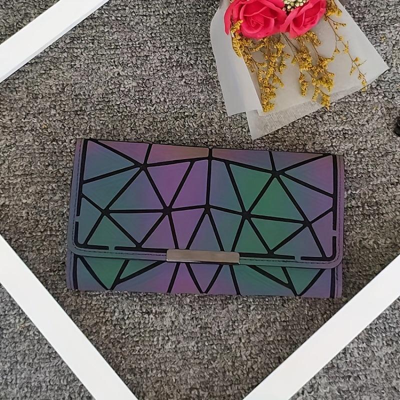 Reflective Trifold Wallet with Coin Purse