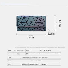 Reflective Trifold Wallet with Coin Purse