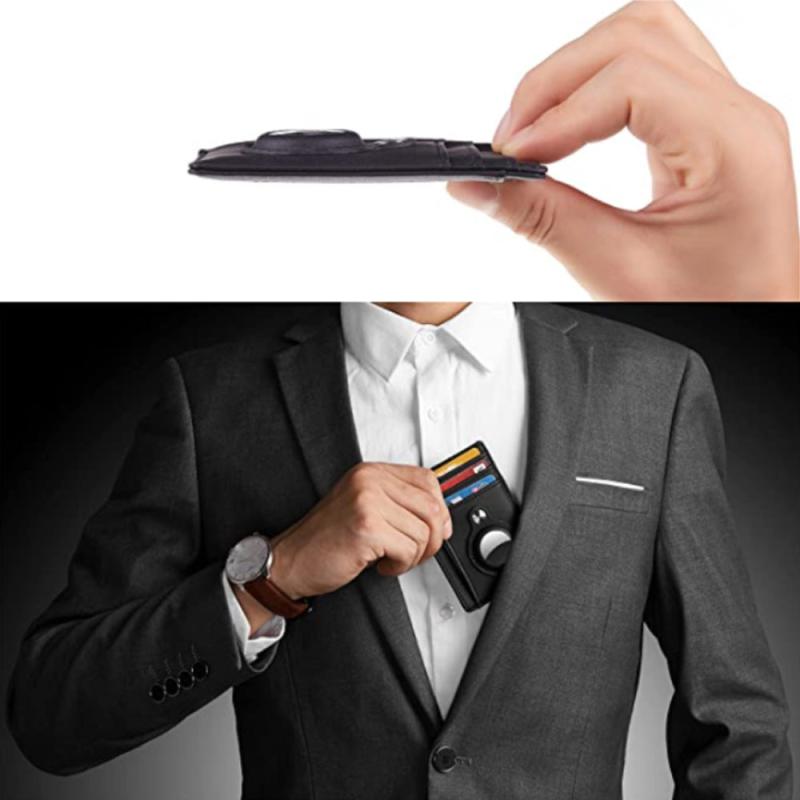Men's Slim Card Holder RFID Blocking with Airtag Holder