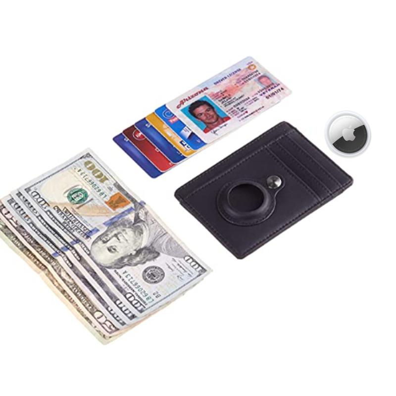Men's Slim Card Holder RFID Blocking with Airtag Holder