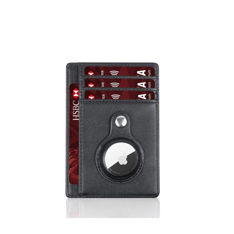 Men's Slim Card Holder RFID Blocking with Airtag Holder