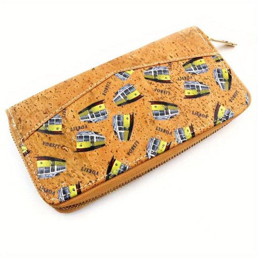 Men's Vintage Cork Grain Grab Bag Purse Wallet