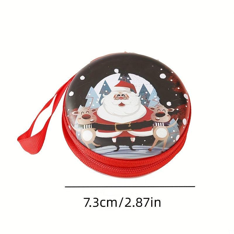 2pcs Christmas Gift Random Round Cartoon Coin Purse Storage Bag