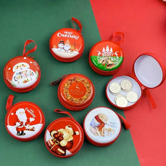 2pcs Christmas Gift Random Round Cartoon Coin Purse Storage Bag