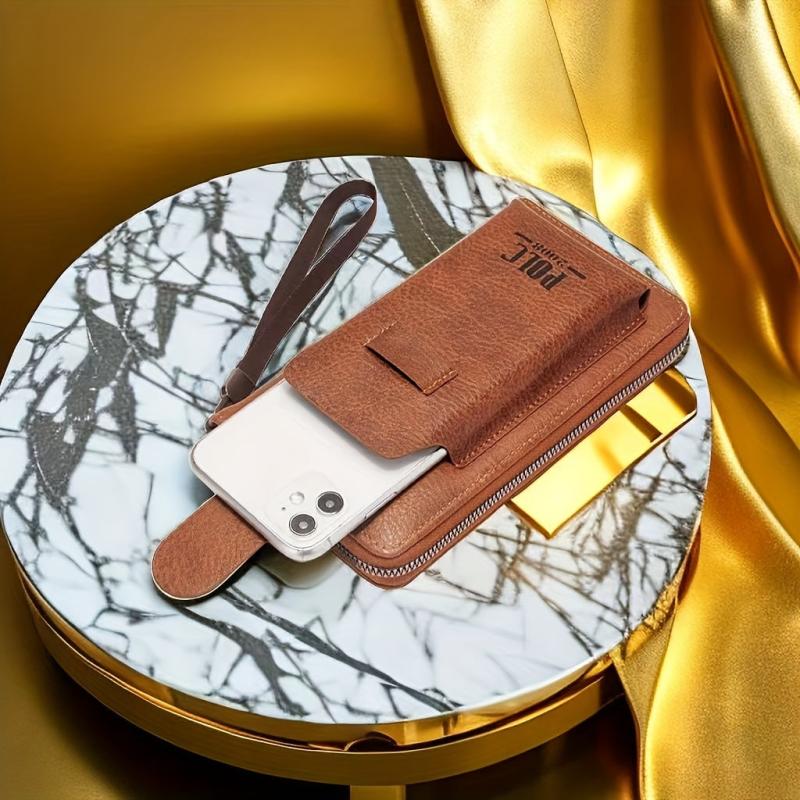 Men's Long Wallet Handbag Card Holder Wallet Large Capacity Card Bag