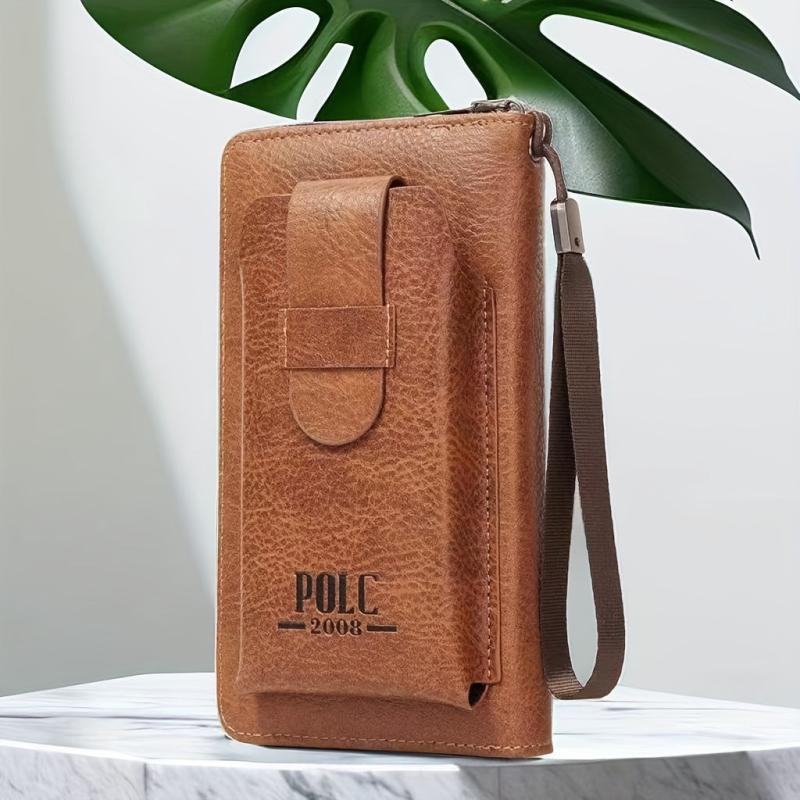 Men's Long Wallet Handbag Card Holder Wallet Large Capacity Card Bag