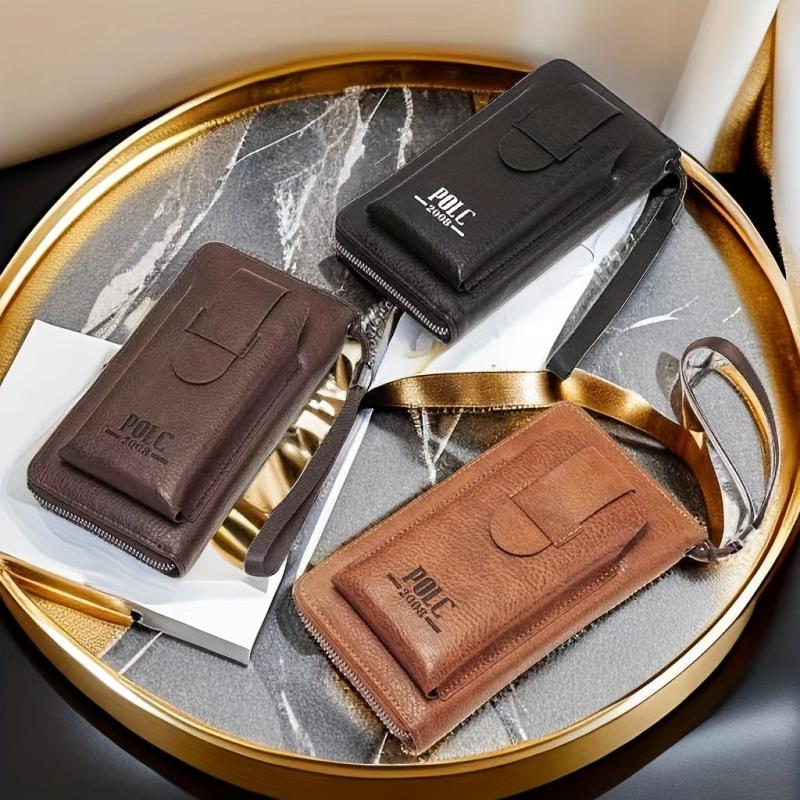 Men's Long Wallet Handbag Card Holder Wallet Large Capacity Card Bag