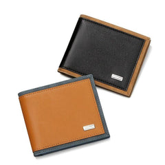 Men's Casual Coin ID Card Short Wallet Solid PU Leather Pocket