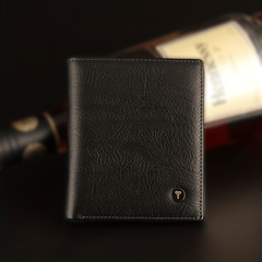 Men's Leather Business Wallet First Layer Cowhide Short Card Holder Wallet