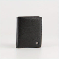Men's Leather Business Wallet First Layer Cowhide Short Card Holder Wallet