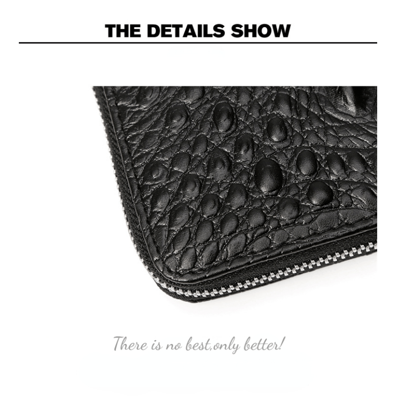 Crocodile Pattern Clutch Bag Large Capacity Handbag