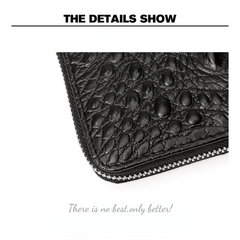 Crocodile Pattern Clutch Bag Large Capacity Handbag