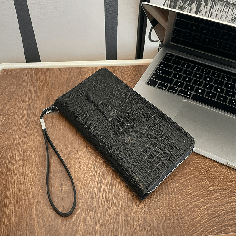 Crocodile Pattern Clutch Bag Large Capacity Handbag