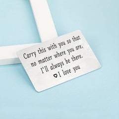 Metal Wallet Insert Card Gift For Husband To My Man Anniversary Engraved Card