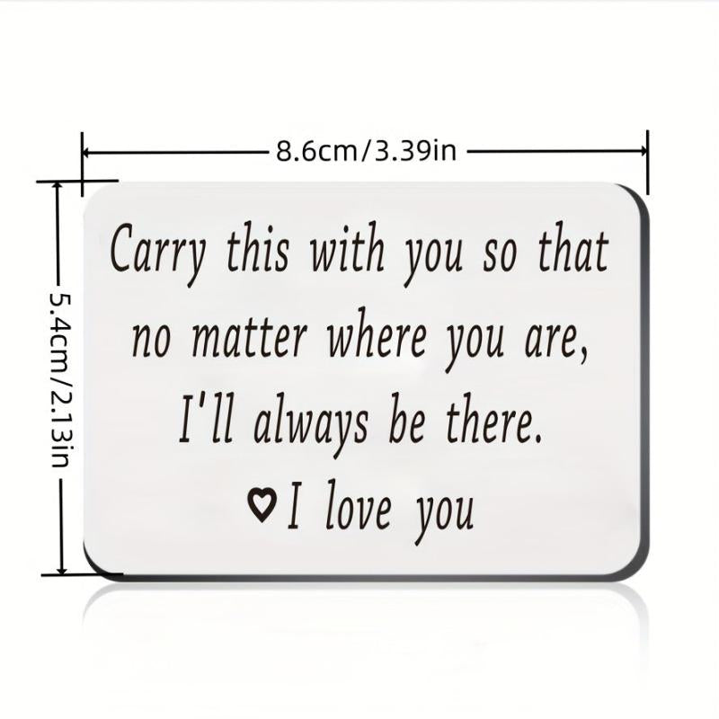 Metal Wallet Insert Card Gift For Husband To My Man Anniversary Engraved Card