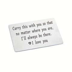 Metal Wallet Insert Card Gift For Husband To My Man Anniversary Engraved Card