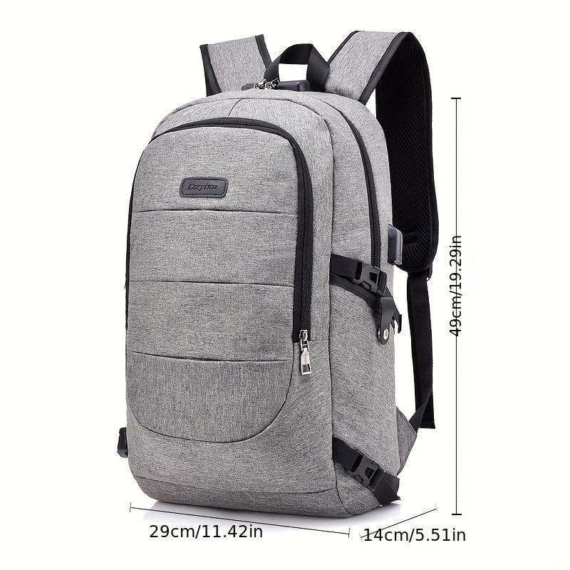 Large Capacity USB Charging Port Backpack for Business Travel Laptop Bag