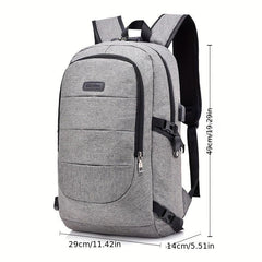 Large Capacity USB Charging Port Backpack for Business Travel Laptop Bag