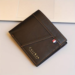 Men's PU Leather Short Wallet Card Holder