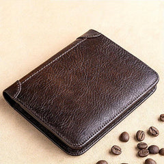 Men's Vintage Leather Bifold Wallet Slim ID Credit Card Holder