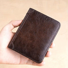 Men's Vintage Leather Bifold Wallet Slim ID Credit Card Holder