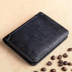 Men's Vintage Leather Bifold Wallet Slim ID Credit Card Holder