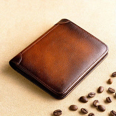 Men's Vintage Leather Bifold Wallet Slim ID Credit Card Holder