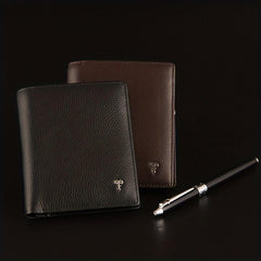 Men's Leather Short Wallet With Zipper Interlayer Card Holder
