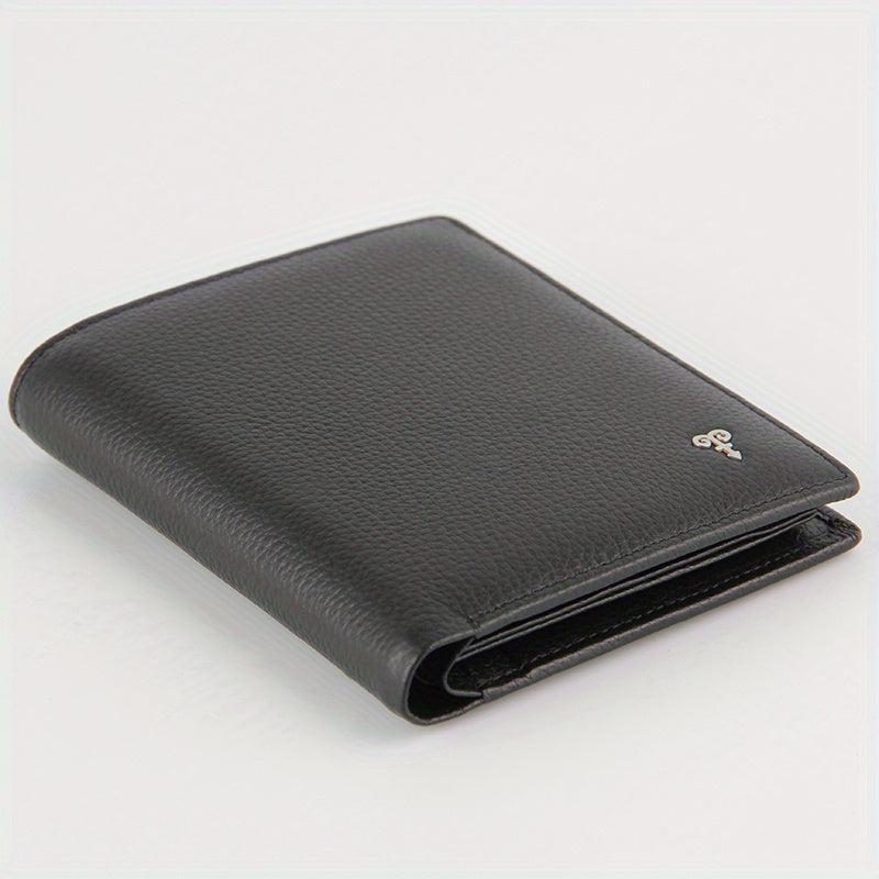 Men's Leather Short Wallet With Zipper Interlayer Card Holder