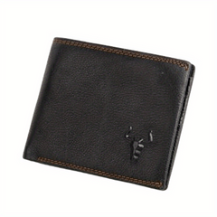 Men's Leather Wallet First Layer Cowhide Money Clip RFID Card Holder