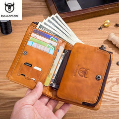 Leather Men's Wallet Retro Large Capacity Card Driver's Wallet