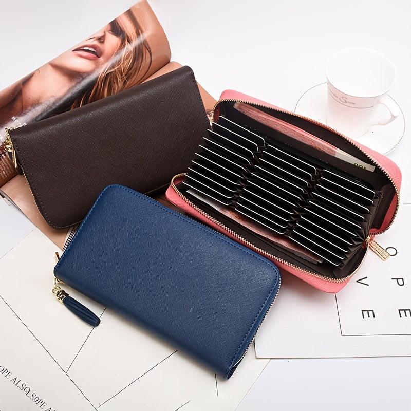 Leather Men's Wallet Card Bag Rfid Large Capacity Long Bag