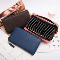 Leather Men's Wallet Card Bag Rfid Large Capacity Long Bag