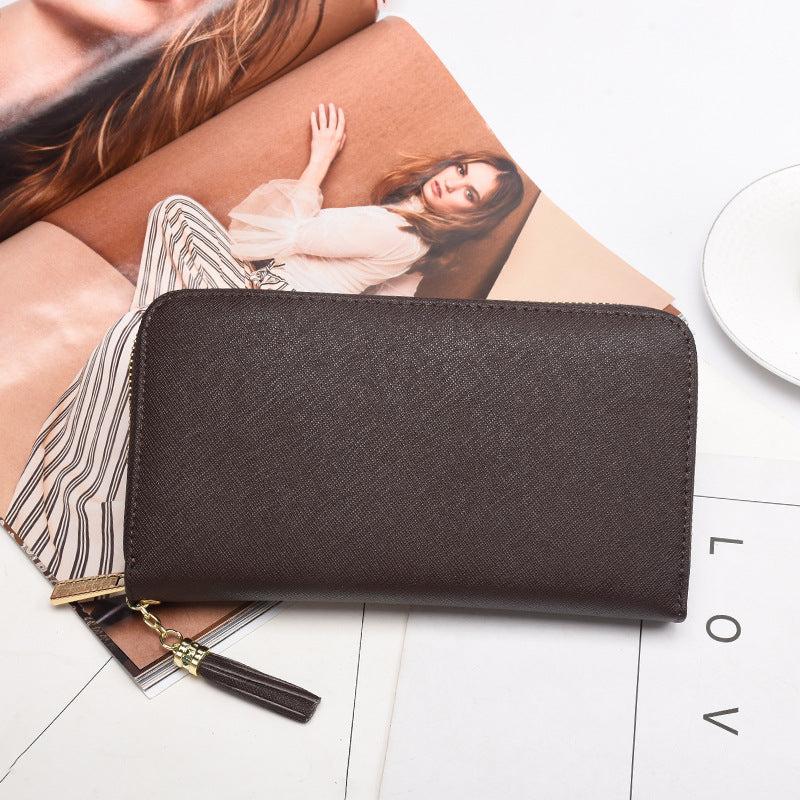 Leather Men's Wallet Card Bag Rfid Large Capacity Long Bag