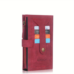 Red iPhone 14 S23 Zipper Wallet Case