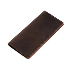 Men's Vintage Leather Clutch Wallet Crazy Horse Multifunction Money Clip