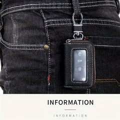 Car Key Zipper Case with Metal Hook