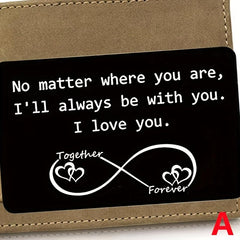 Engraved Aluminum Alloy Wallet Card Romantic Gift For Boyfriend Husband