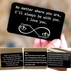 Engraved Aluminum Alloy Wallet Card Romantic Gift For Boyfriend Husband