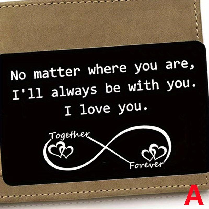 Engraved Aluminum Alloy Wallet Card Romantic Gift For Boyfriend Husband