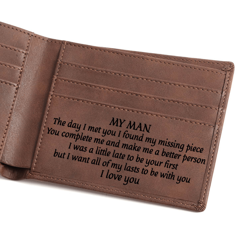 Men's Vintage Leather Wallet Money Clip Father's Gift