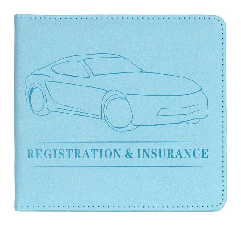 Car Insurance Information Folder PU Leather Driver's Folder