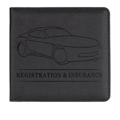 Car Insurance Information Folder PU Leather Driver's Folder