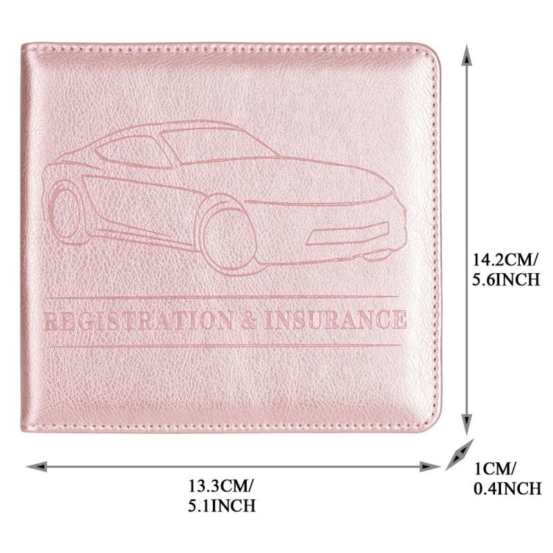 Car Insurance Information Folder PU Leather Driver's Folder
